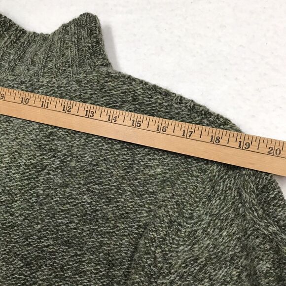 Y2K NEWTON TRADING Wool Cardigan Sweater Women PL Petite Moss Green Cable Knit - Picture 12 of 16